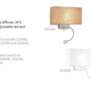Aplica cu reader LED HOTEL AP2 ALL BLACK 215709 IDL - Img 2