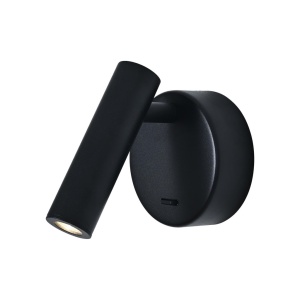 Aplica cu reader LED stil minimalist Prea negru