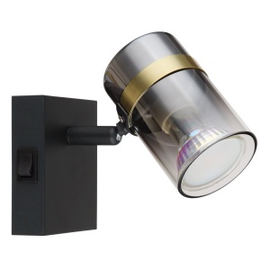 Aplica cu spot design industrial Trabby negru 135077 universul-luminii.ro