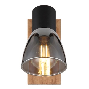 Aplica cu spot directionabil design modern CLAUDE negru, maro 210657 universul-luminii.ro