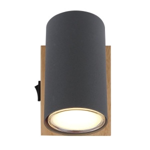Aplica cu spot directionabil design modern ROBBY gri grafit 114207 universul-luminii.ro