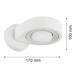 Aplica cu spot directionabil LOTUS 8897 alb crem - Img 8