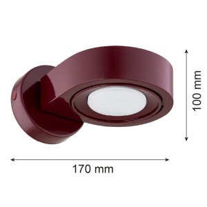 Aplica cu spot directionabil LOTUS 8901 bordo - Img 8