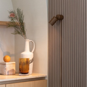 Aplica cu spot GU10 minimalist din aluminiu maro Milan