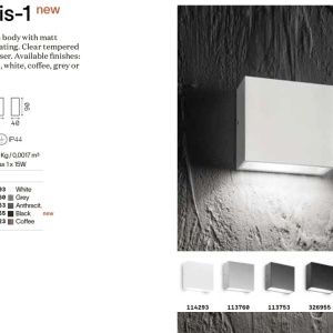 Aplica de exterior ambientala cu protectie IP44 Tetris-1 ap1 negru 143617 universul-luminii.ro