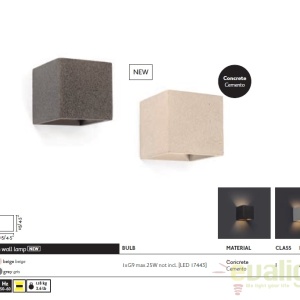 Aplica de perete ambientala design minimalist KAMEN gri 63312 176207 universul-luminii.ro