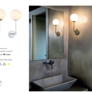 Aplica de perete baie cu protectie IP44 GALA Satin gold 63505 61127 universul-luminii.ro