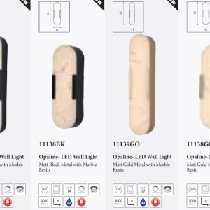 Aplica de perete baie LED, Protectie IP44 Opaline 628687 universul-luminii.ro
