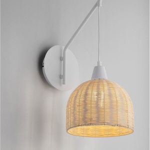Aplica de perete boho style design natural Fado natur/ alb 228907 universul-luminii.ro