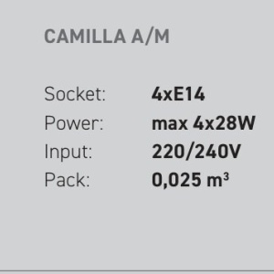 Aplica de perete CAMILLA cu foita aurie sau argintie 149617 universul-luminii.ro