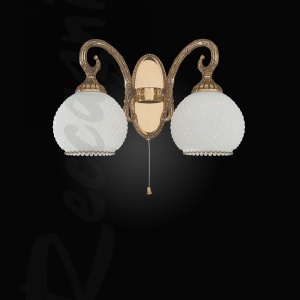 Aplica de perete clasica cu 2 brate design italian 8500 107627 universul-luminii.ro