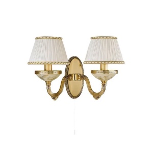Aplica de perete clasica cu 2 brate din alama design italian 6522