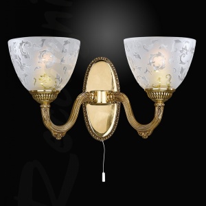 Aplica de perete clasica cu 2 brate realizata manual 6352 107147 universul-luminii.ro