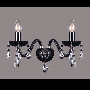 Aplica de perete cristal Bohemia N21 808/02/1-A, 6 black, F black - Img 1