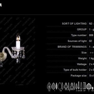 Aplica de perete cristal Bohemia N21 808/02/1-A 173747 universul-luminii.ro