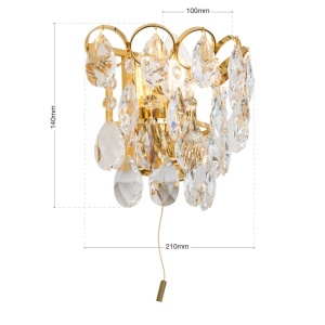 Aplica de perete cristal Swarovski KRISTALL KLASSISCH auriu, 2, universul-luminii.ro