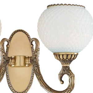 Aplica de perete cu 2 brate din alama design italian 8450 107597 universul-luminii.ro