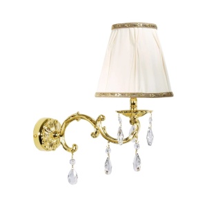 Aplica de perete cu abajur elegant si cristale Classic Wall