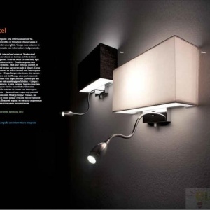 Aplica de perete cu cu reader LED HOTEL AP2 BIANCO 035949 43717 universul-luminii.ro