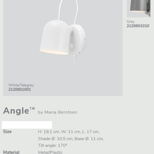Aplica de perete, cu mufa usb, design modern Angle negru 2120601003 NL 197307 universul-luminii.ro