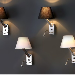 Aplica de perete cu reader LED Orlando crom/ negru 5103WA/BL MX 176587 universul-luminii.ro