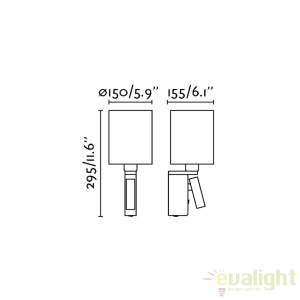 Aplica de perete cu reader LED ROB bronz 68496 47617 universul-luminii.ro