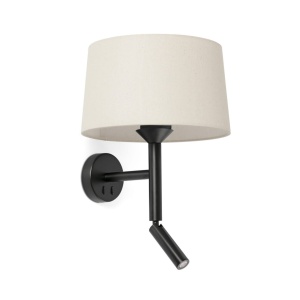 Aplica de perete cu reader LED WINDSOR negru, alb