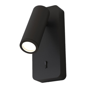 Aplica de perete cu reader Mini GU10 NOTTE negru
