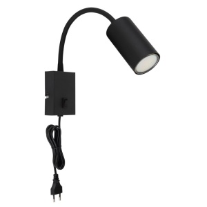 Aplica de perete cu spot directionabil design modern Robby negru 63607 universul-luminii.ro