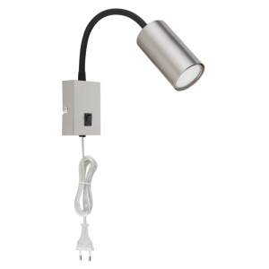 Aplica de perete cu spot directionabil design modern Robby nichel mat 66957 universul-luminii.ro