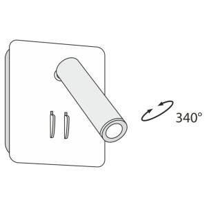 Aplica de perete cu spot LED directionabil LOS 176 negru 52357 universul-luminii.ro