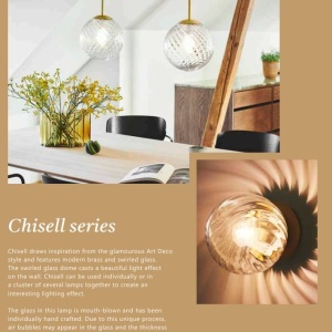 Aplica de perete design Art Deco Chisell 25 Brass 220787 universul-luminii.ro