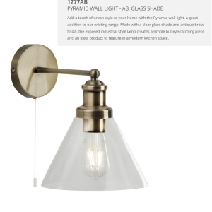 Aplica de perete design clasic Pyramid alama antique 1277AB SRT 185007 universul-luminii.ro