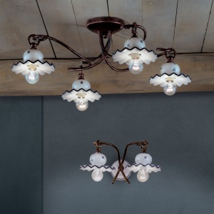 Aplica de perete design clasic realizata manual din ceramica ROMA 127847 universul-luminii.ro
