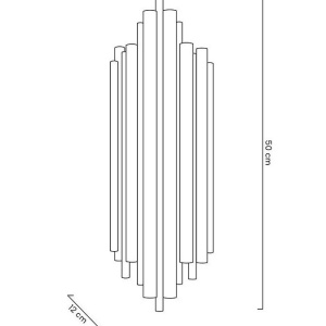 Aplica de perete design mimimalist Tub auriu - Img 2