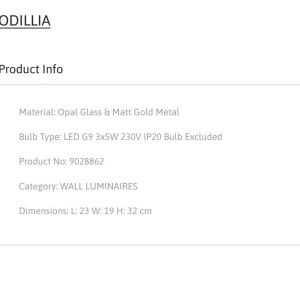 Aplica de perete design modern decorativ ODILLIA 138837 universul-luminii.ro