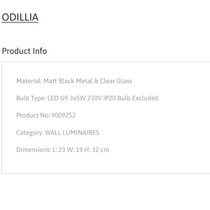 Aplica de perete design modern decorativ ODILLIA 138877 universul-luminii.ro
