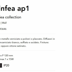 Aplica de perete design modern Ninfea ap1 alama - Img 2