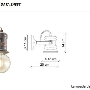 Aplica de perete design retro realizata manual din ceramica URBAN 217077 universul-luminii.ro