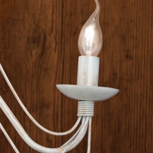 Aplica de perete design rustic cu 2 brate Vela, ivory 198787 universul-luminii.ro