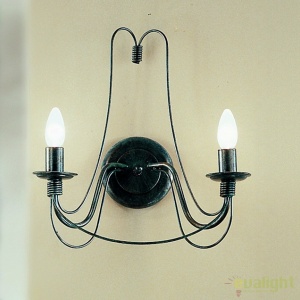 Aplica de perete design rustic cu 2 brate Vela WA 2-809/2 Antik OR - Img 1