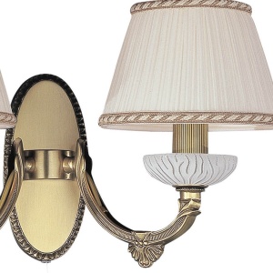 Aplica de perete din alama 2 brate design italian 5400 101937 universul-luminii.ro