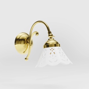 Aplica de perete din alama si abajur ceramic Zefira - Img 3