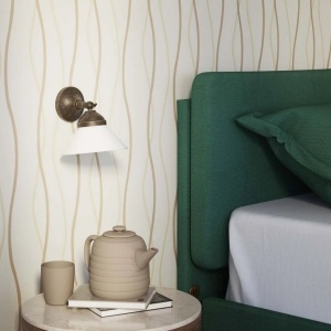Aplica de perete din alama si sticla design vintage Sofia - Img 15