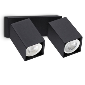 Aplica de perete DYNAMITE AP2 SQUARE NERO