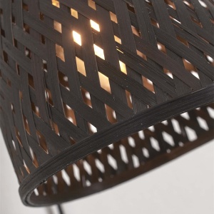 Aplica de perete eco din bambus Java bl/15x17, black 213127 universul-luminii.ro