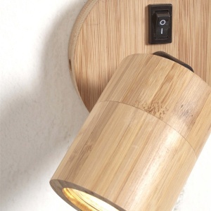 Aplica de perete eco din bambus Java dia.12x2,5cm, natural 213177 universul-luminii.ro