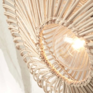 Aplica de perete eco din ratan Zanzibar flat 55cm L, white 213987 universul-luminii.ro