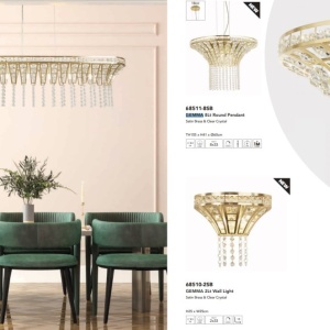 Aplica de perete eleganta decorata cu cristale Gemma 2Lt 221467 universul-luminii.ro