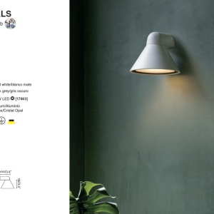 Aplica de perete exterior design modern IP65 PALS alba 196477 universul-luminii.ro
